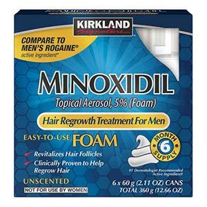KIRKLAND MINOXIDIL 5% FOAM Hair Regrowth Treatment 6 Month